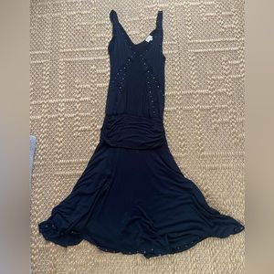 Ella Moss drop waist dress black